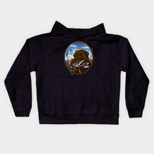 Labrador Retriever With Mallard Duck Hunting Kids Hoodie